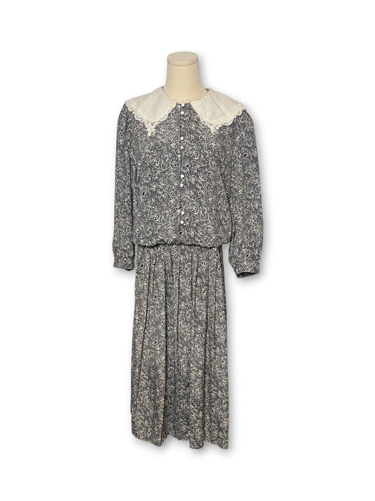 80’s Grunge Coquette Shirt Dress (XL)