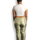 90’s Adrianna Papell Pistachio Green Silk Pants (2X)