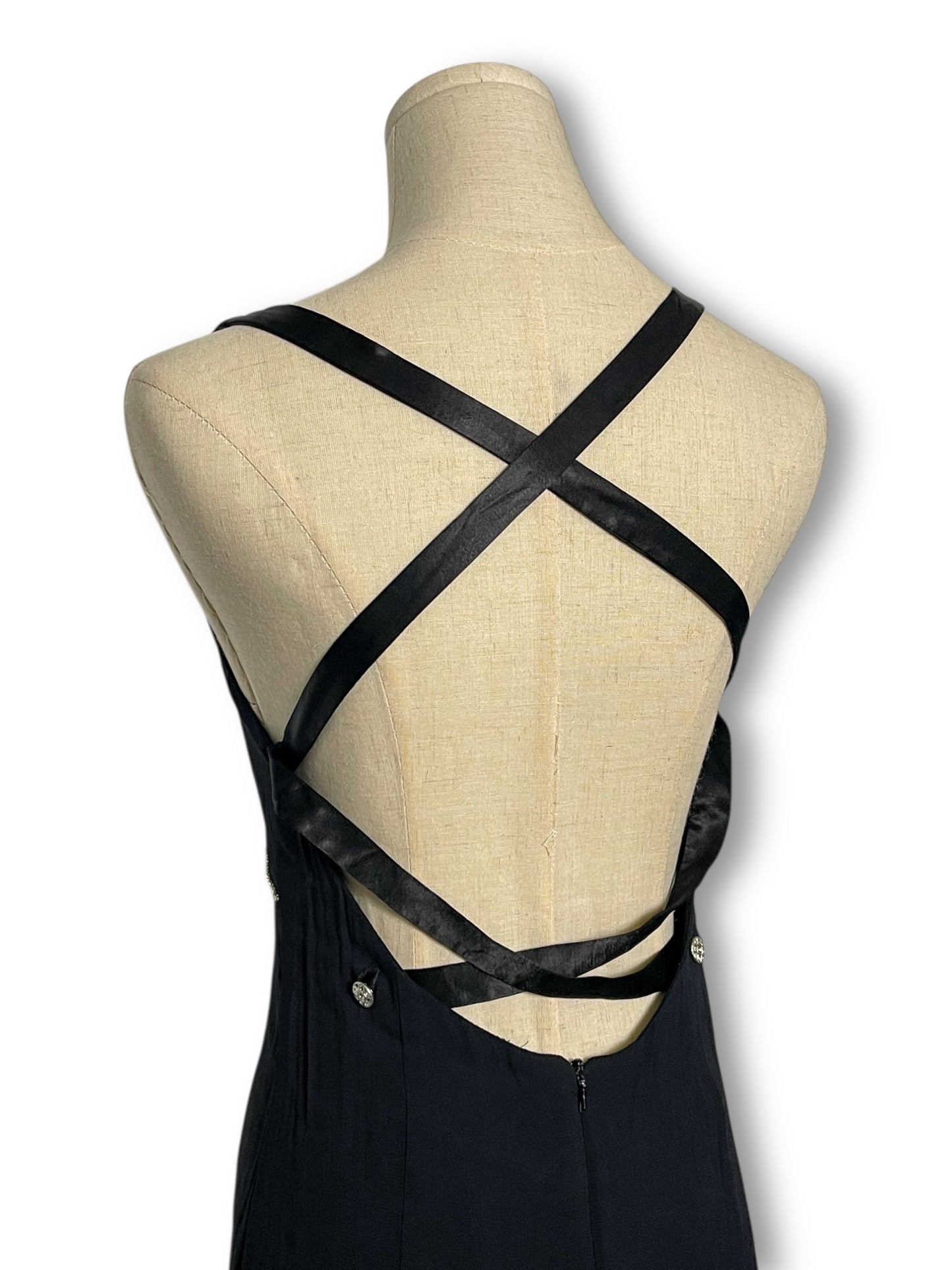 90’s/Y2K Black Evening Dress (S/M)