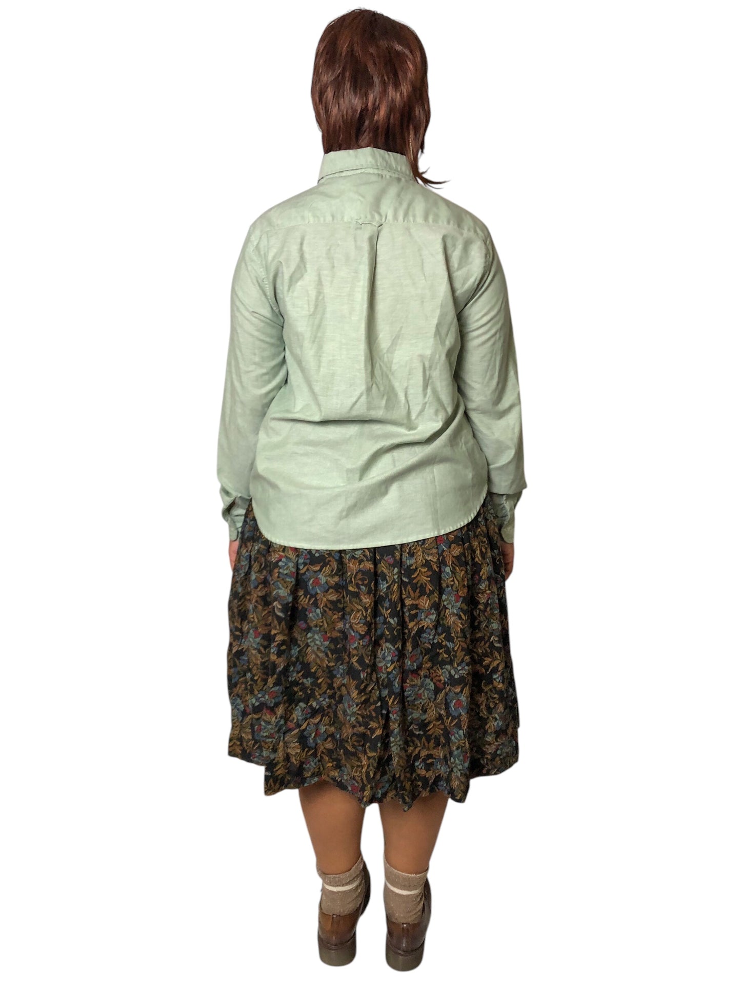 90’s/Y2K The Tall Collection Mint Green Button Down Shirt (2X)