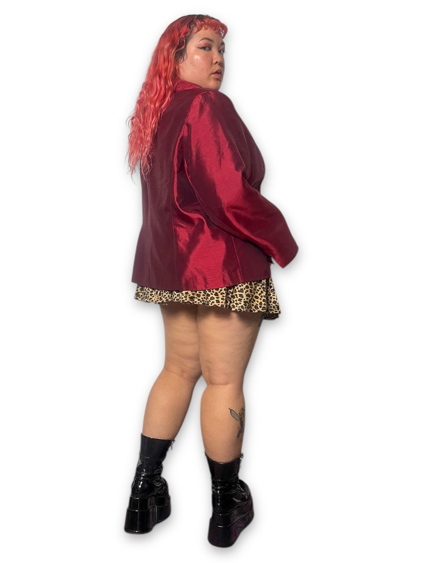 90’s/Y2K Shiny Red Blazer (4X)