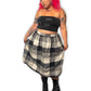 70’s Sag Harbor Black and White Tartan Plaid Skirt (2X)