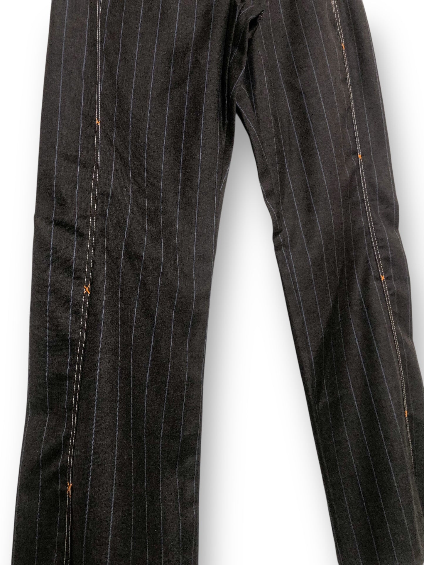 Gray and Blue Pinstripe Slacks (S)