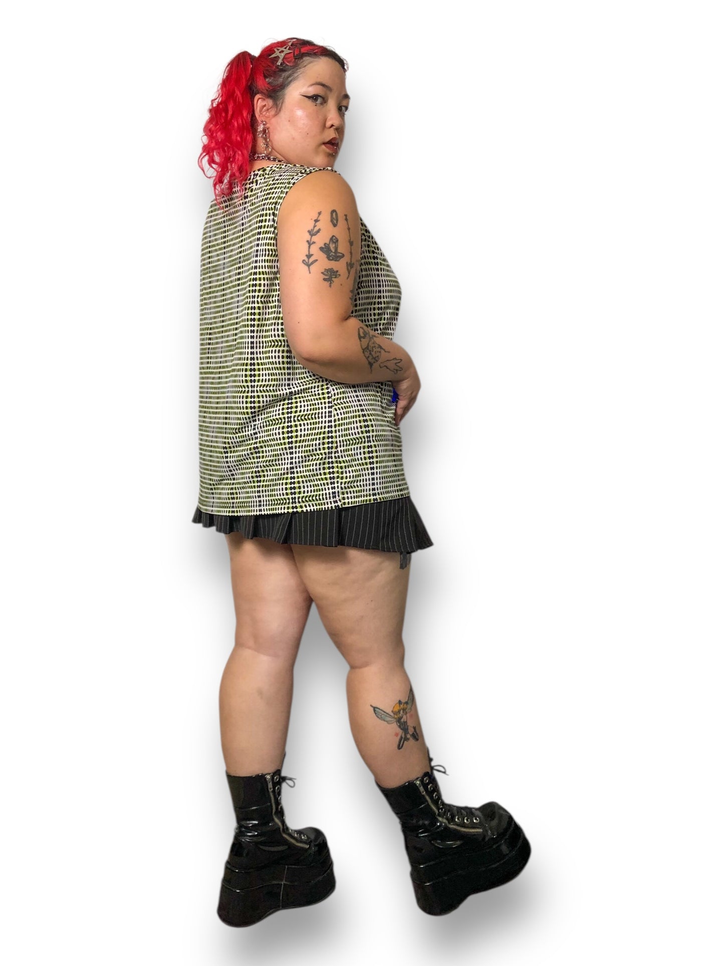 Y2K/Modern Liz Claiborne Retro Polka Dot Tank Top (3X)