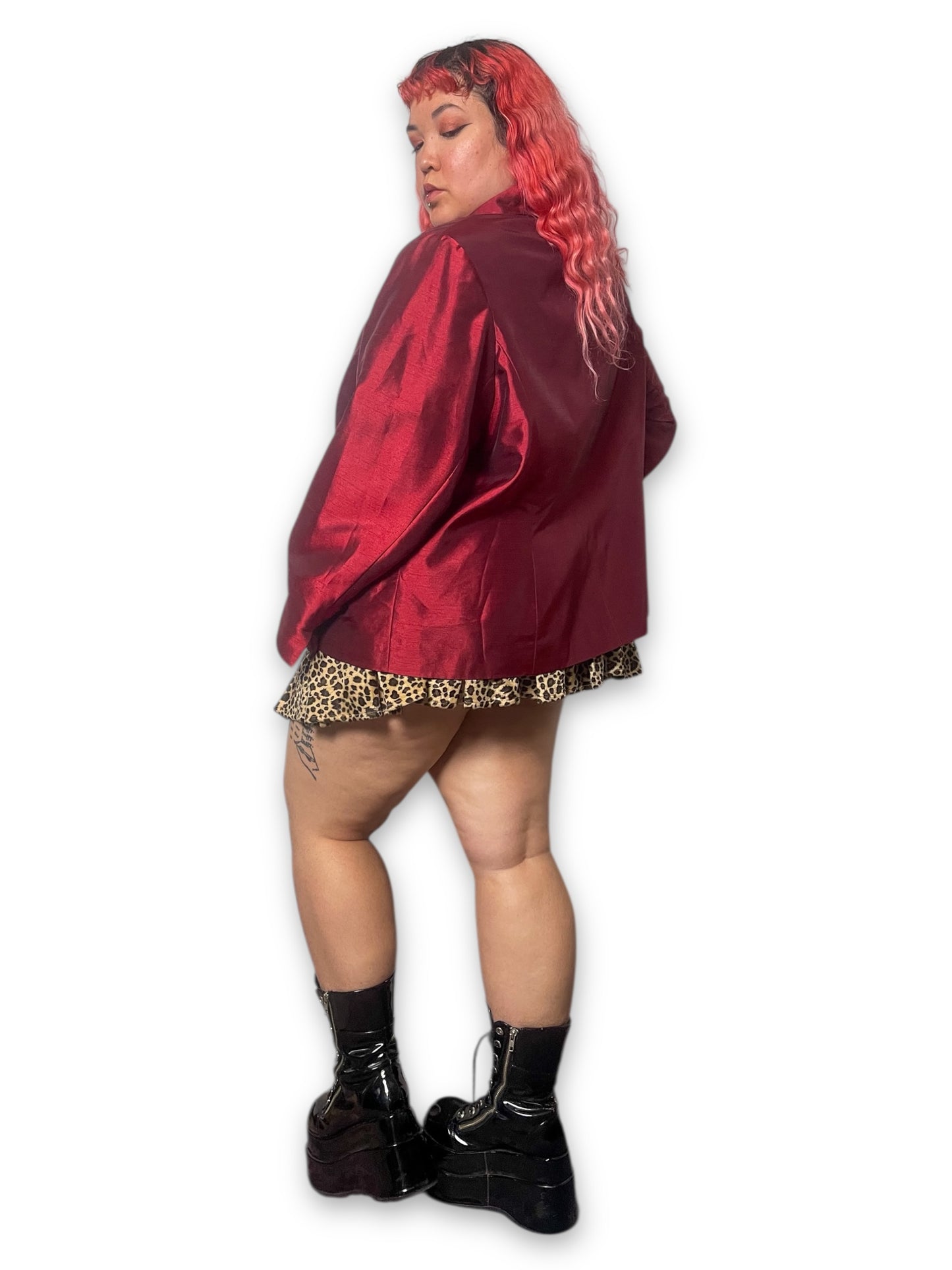 90’s/Y2K Shiny Red Blazer (4X)