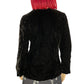 Y2K Emma James Black Velvet Long Sleeve Top (L)