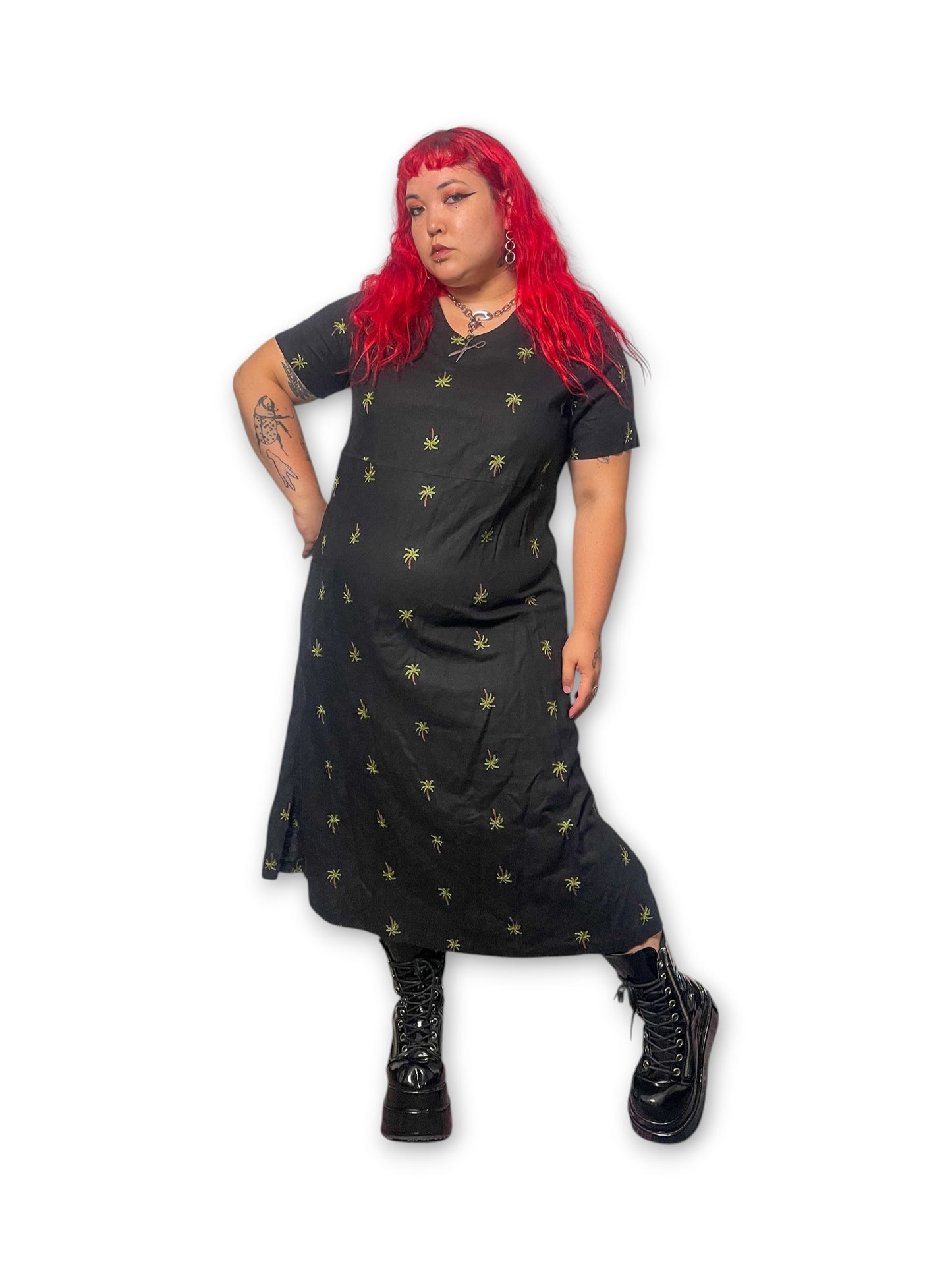 90’s/Y2K Embroidered Maxi Dress (1X)
