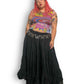 90’s/Y2K Wevez Black Ruffle Tiered Maxi Skirt (OSFM)