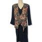 80’s/90’s Boho Grunge Pencil Dress (1X)