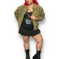 80’s Starting Point Olive Green Leather Jacket (L/XL)