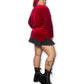 90’s Wine Red Velvet Long Sleeve Top (2X)
