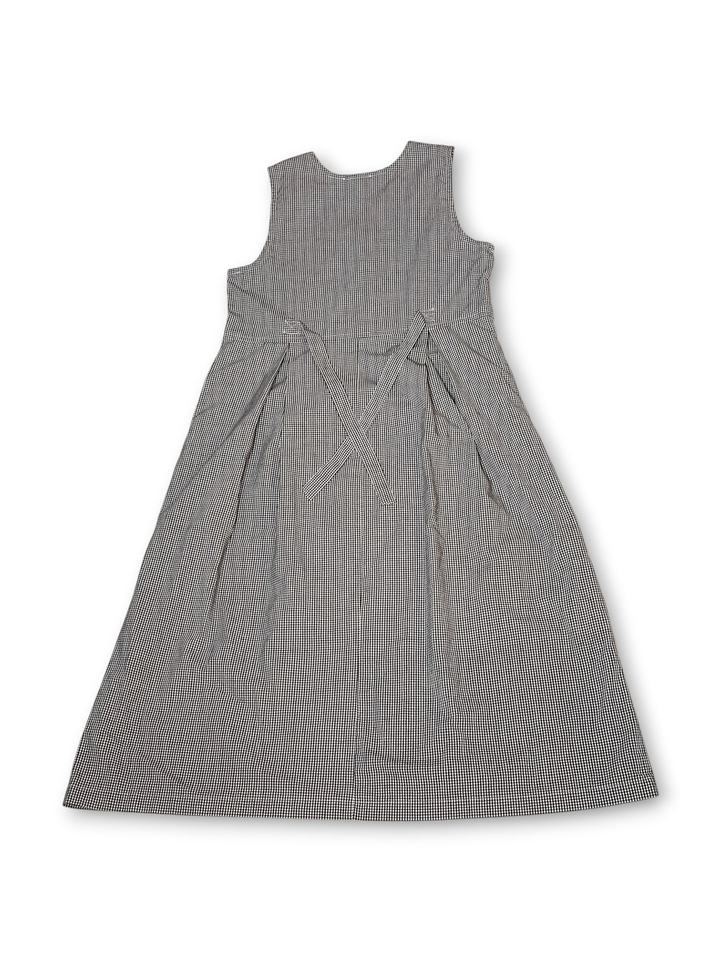Y2K Black and White Gingham Maxi Dress (L/XL)
