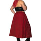 80’s/90’s Impressions II Red Patterned Corduroy Midi Skirt (2X/3X)