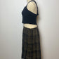 90’s Grunge Plaid Pleated Skirt (M/L)