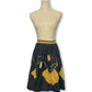 Vintage Kitschy Print Circle Skirt (S)