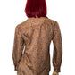 70’s R.D. #2 Brown Paisley Print Blouse (L)