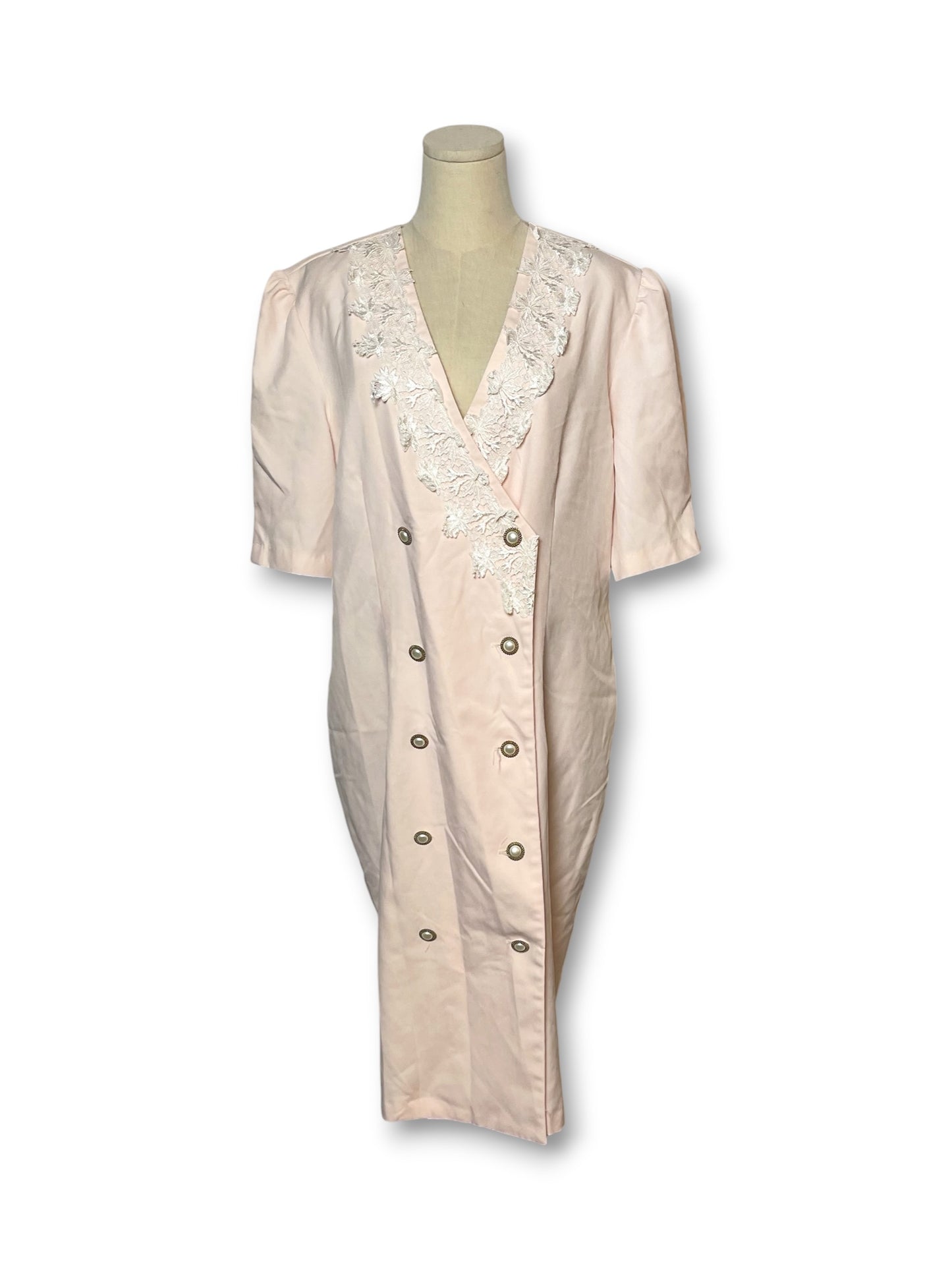 80’s Baby Pink Retro Shift Dress (1X)