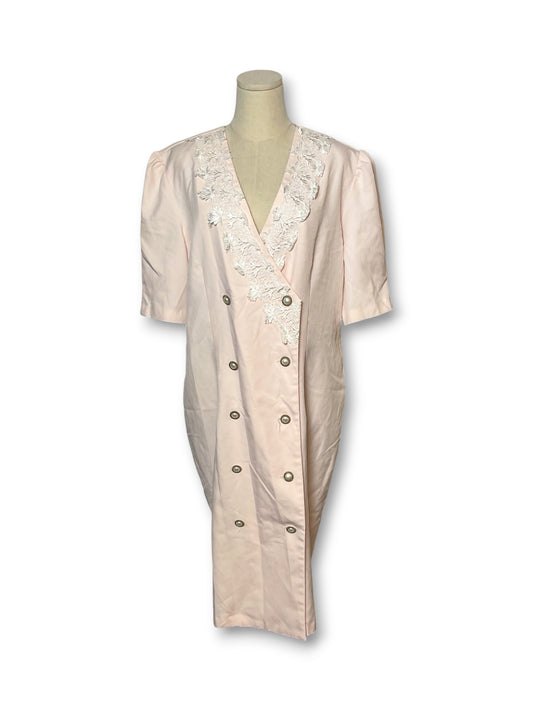 80’s Baby Pink Retro Shift Dress (1X)