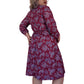 80's Anthony Richards Fuschia Paisley Print Retro Midi Dress (L/XL)