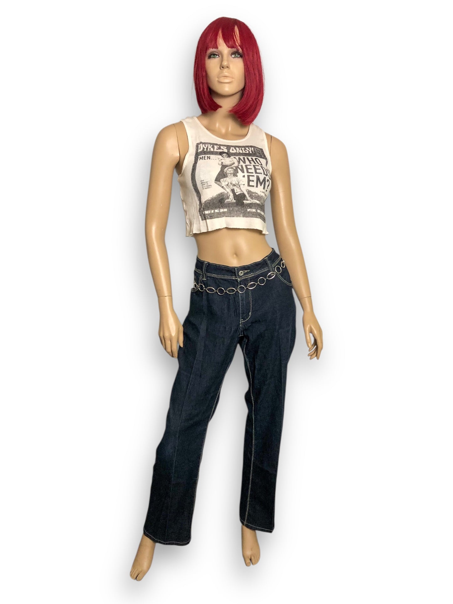 Y2K Angels Dark Wash Jeans (XL)