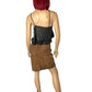 80’s/90’s Leopard Print Leather Skirt (S/M)