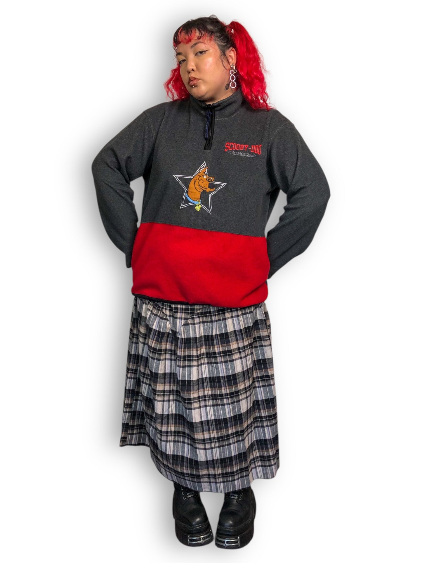 Y2K Scooby Doo Gray Fleece Pullover (4X)