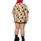 90’s Geometric Retro Blouse (3X/4X)
