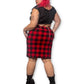 Gingham Plaid Bodycon Skirt (2X/3X/4X)