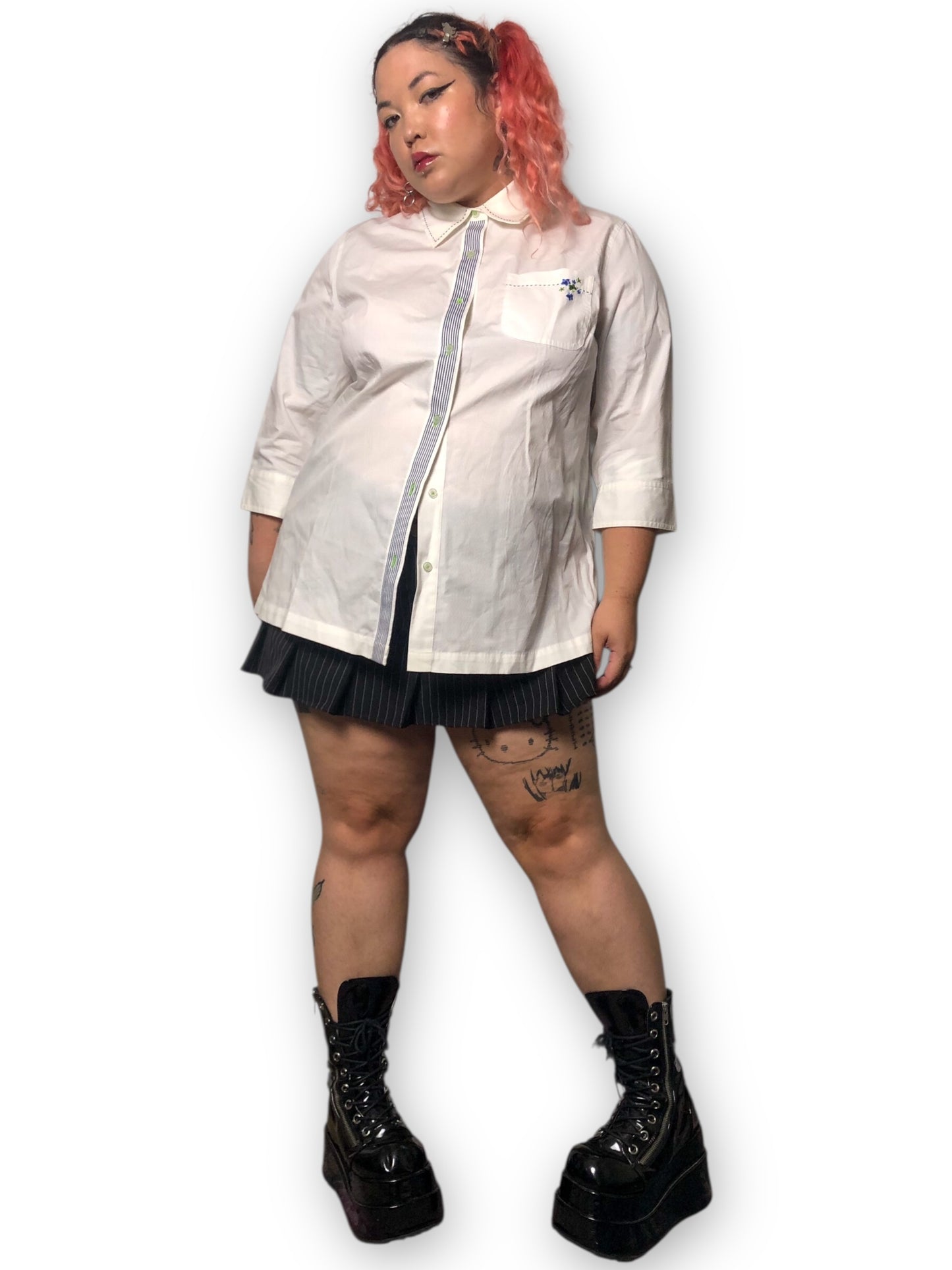 Y2K/Modern Koret White Blouse (XL/2X)