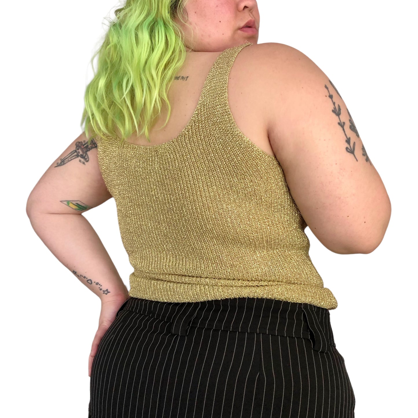 90’s Creazioni Effeci Gold Knit Tank Top (L)