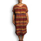 90’s Jennifer Moore Striped Patterned Midi Dress (XL)