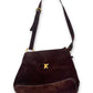 90’s By Paloma Picasso Brown Suede Shoulder Bag