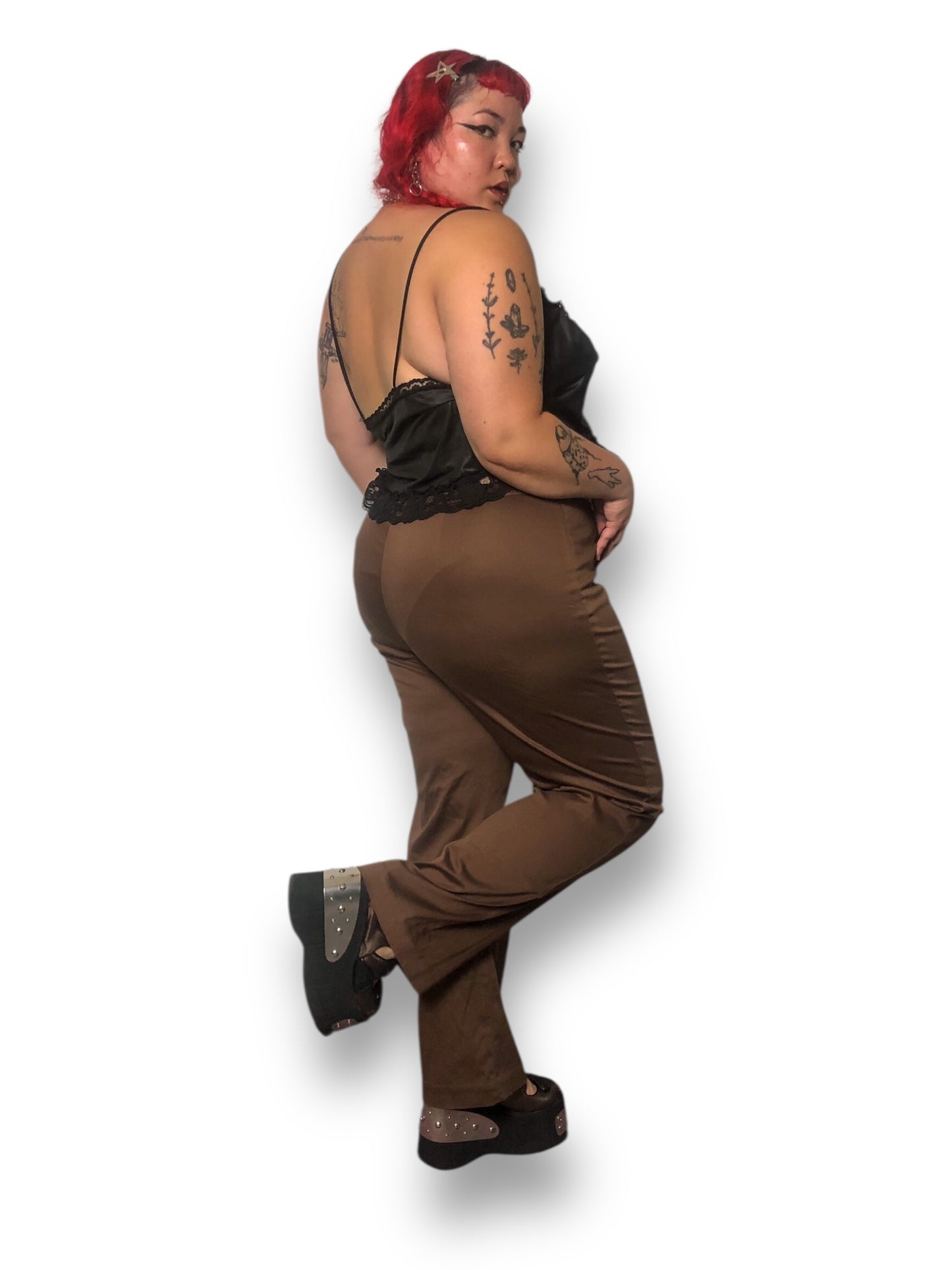 Y2K City Girl by Nancy Bolen Brown Pants (2X)