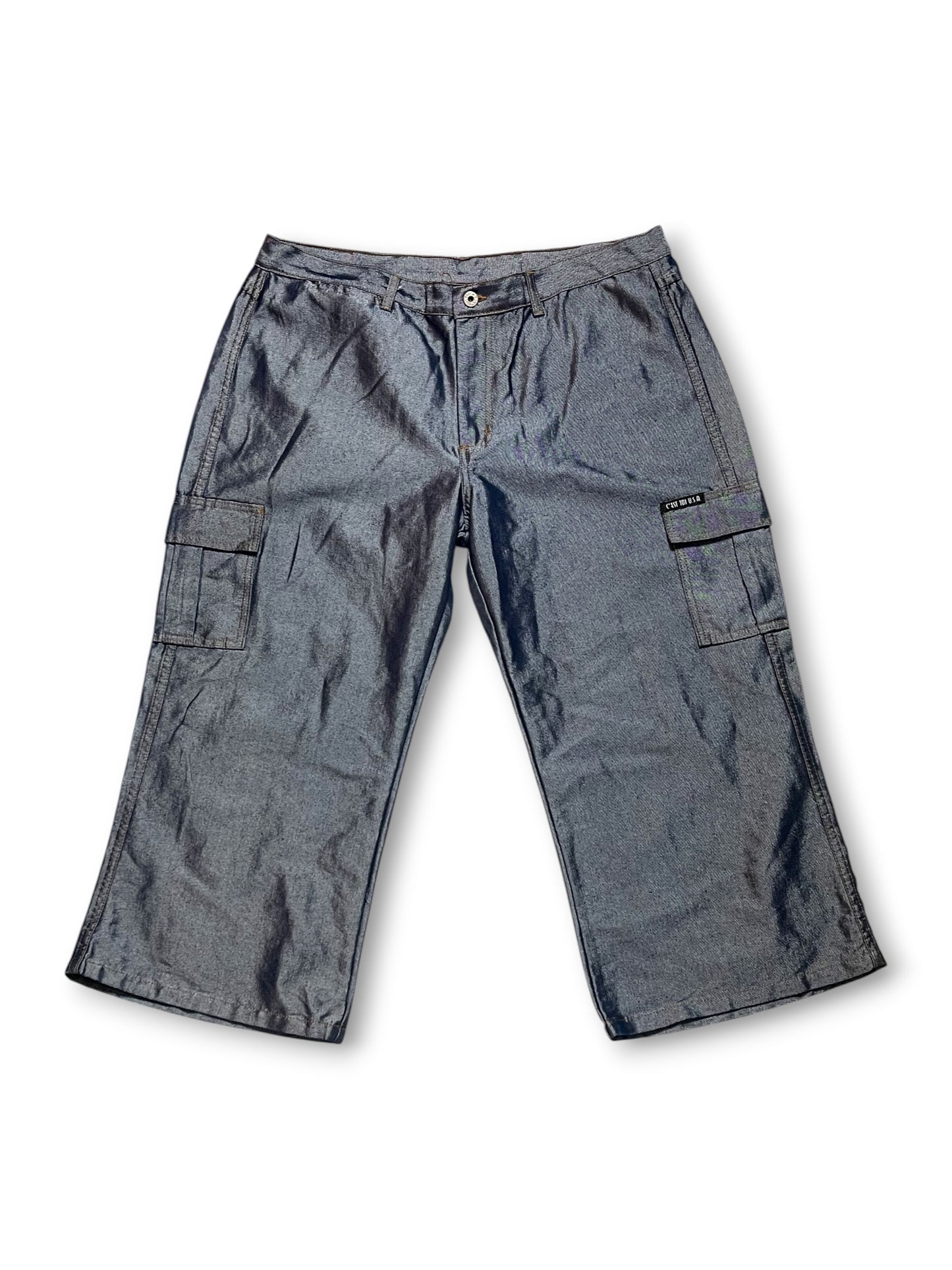 90’s/Y2K Shiny Cropped Cargo Pants (1X/2X)