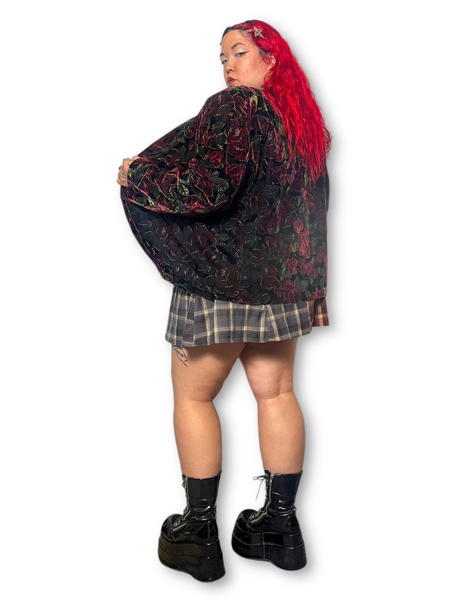 80’s/90’s Maggie McNaughton Floral Velvet Blazer (1X/2X)