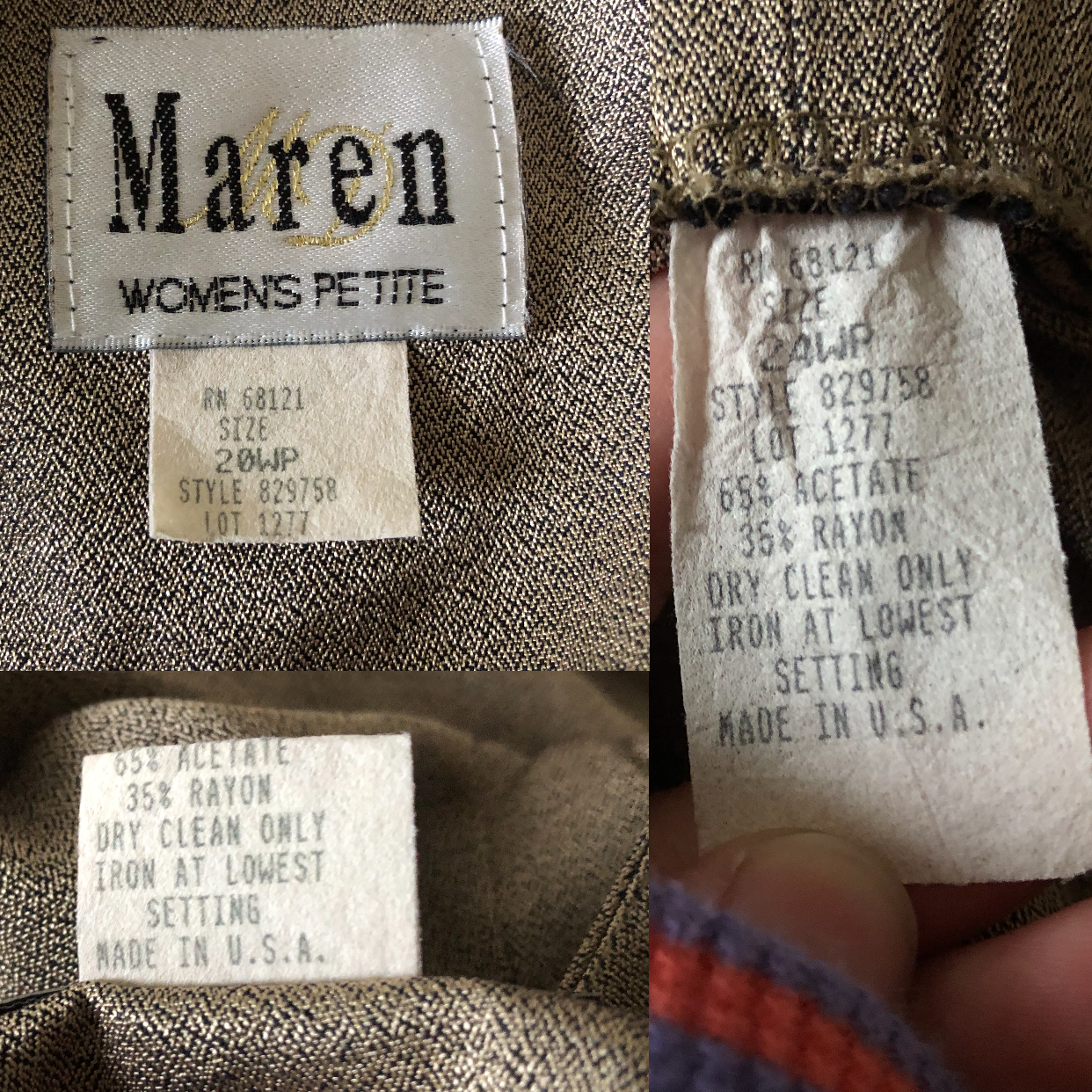 80’s/90’s Maren Gold Floral Blouse + Pant Set (2X/3X)