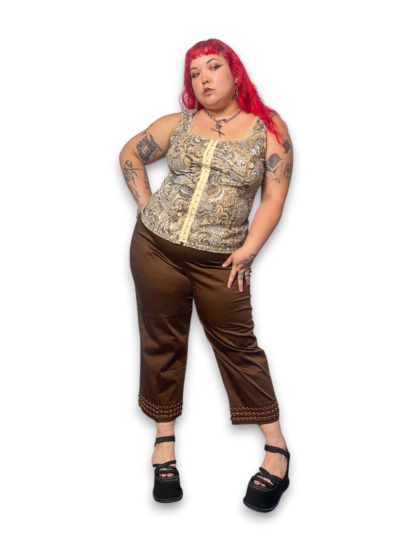 90’s Boho Capri Pants (2X)