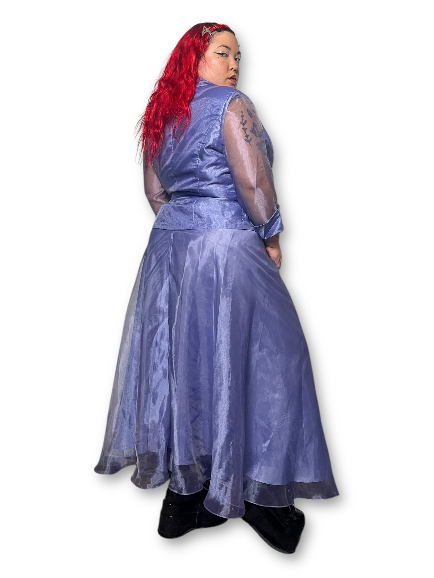 90’s Alex Evenings Lavender Organza 2-Piece Set (XL)