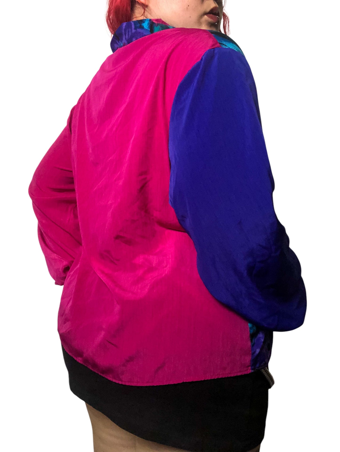 80’s/90’s S.G. Sport Retro Colorblock Blouse (2X)