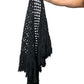 Black Crochet Knit Shawl