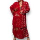 90’s August Max Woman Red Floral Print 2-Piece Set (2X)
