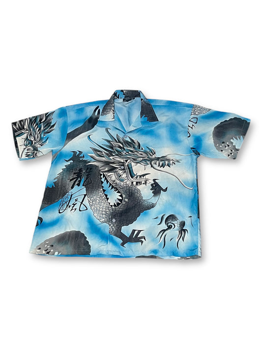 90’s/Y2K Dragon Graphic Button Down Shirt (L/XL/1X/2X)