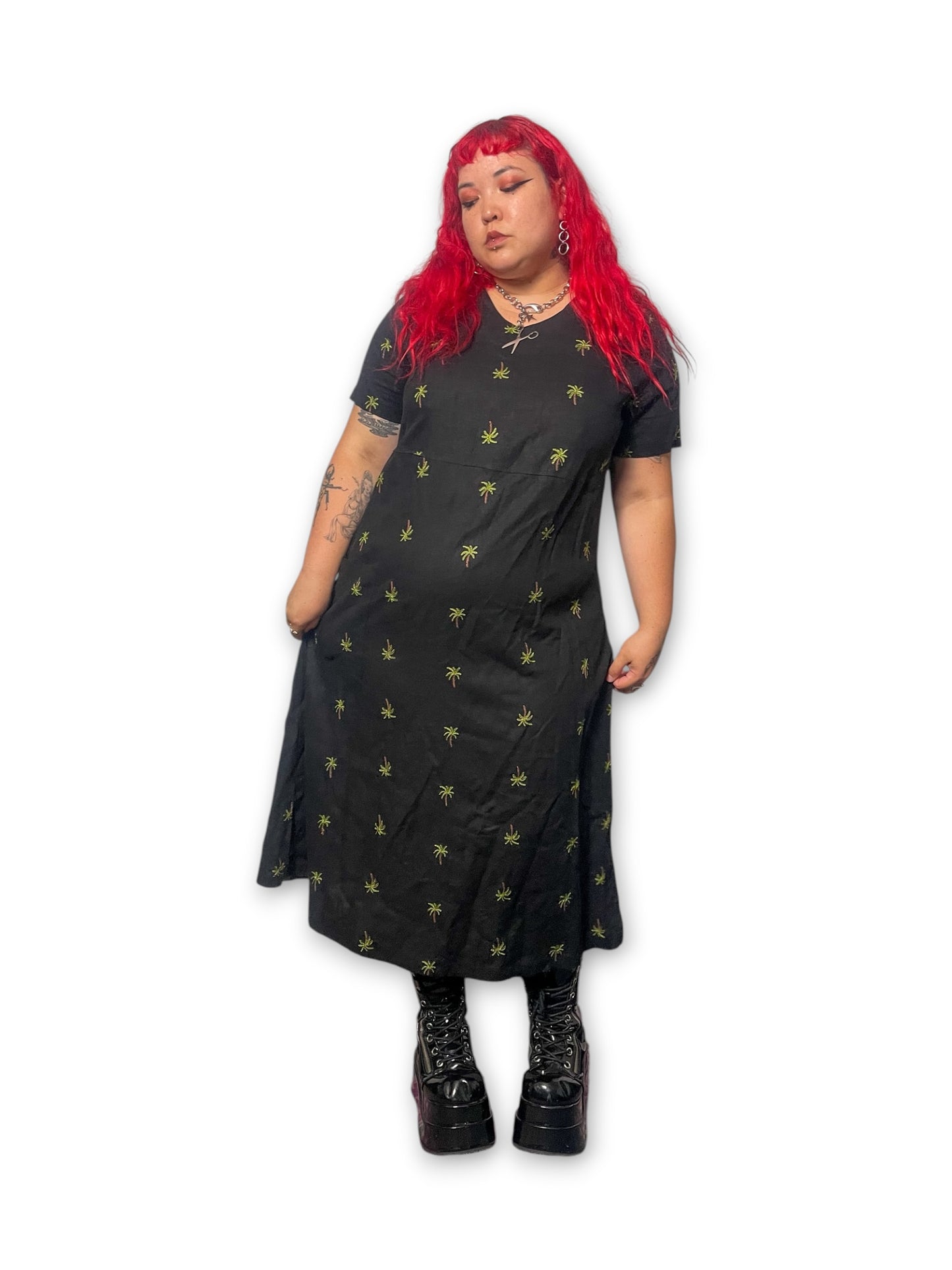 90’s/Y2K Embroidered Maxi Dress (1X)