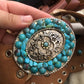 Vintage Tan Leather Medallion Belt (M/L)