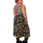 90’s Brown Floral Print Skirt (L/XL/1X)