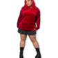 90’s Wine Red Velvet Long Sleeve Top (2X)