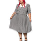 80’s Retro Houndstooth Dress (1X)