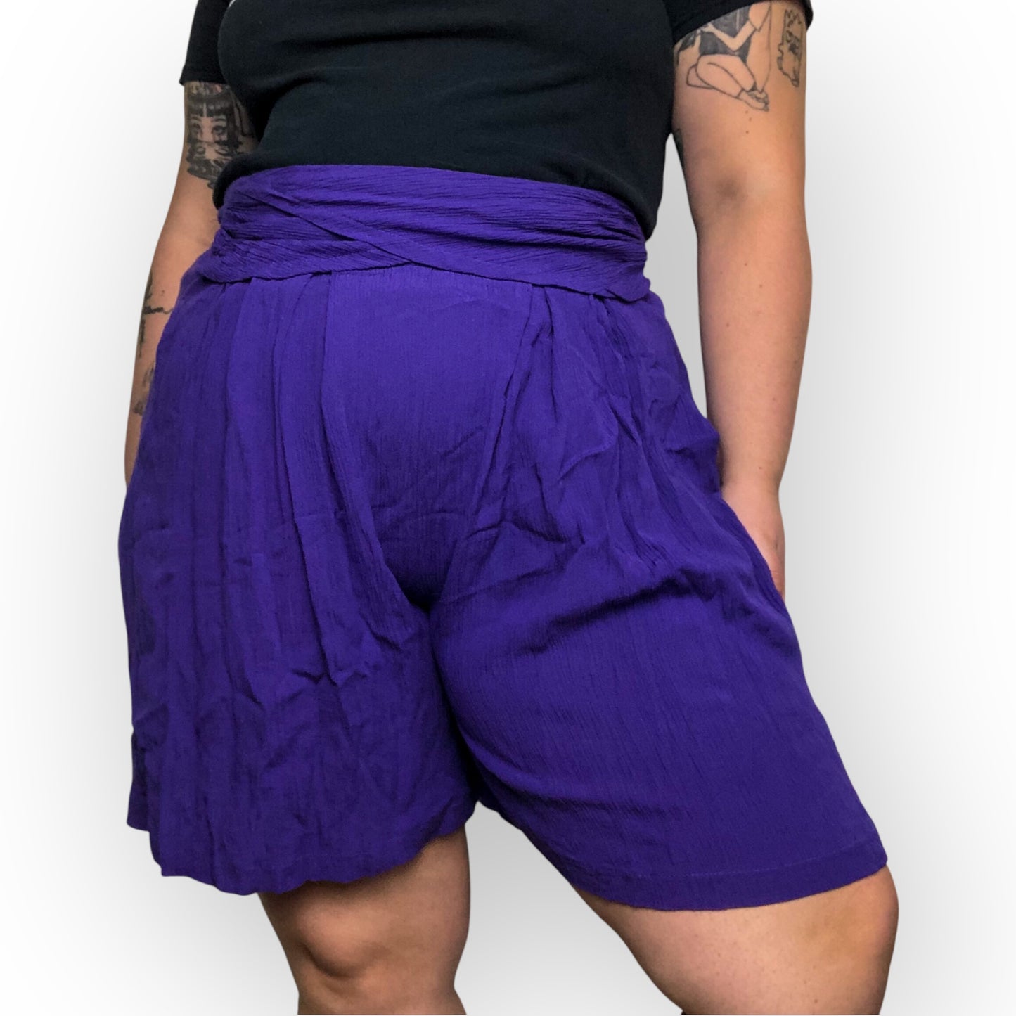 90’s Faucetti Purple Retro Shorts (L/XL/2X)