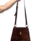 90’s By Paloma Picasso Brown Suede Shoulder Bag