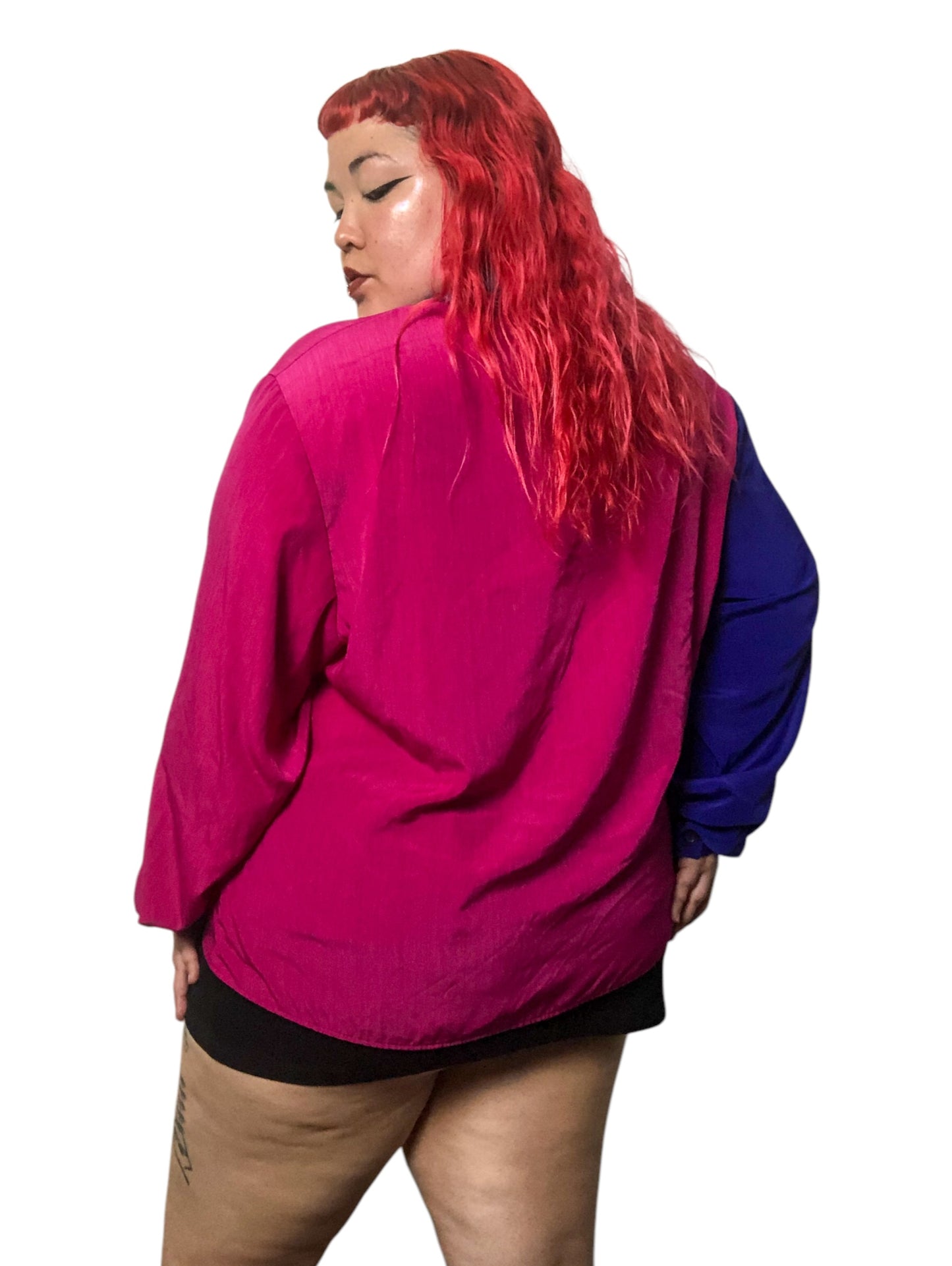 80’s/90’s S.G. Sport Retro Colorblock Blouse (2X)